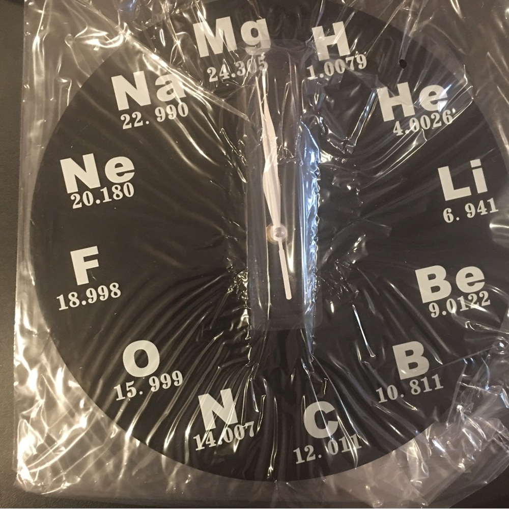NWT chemistry geek clock